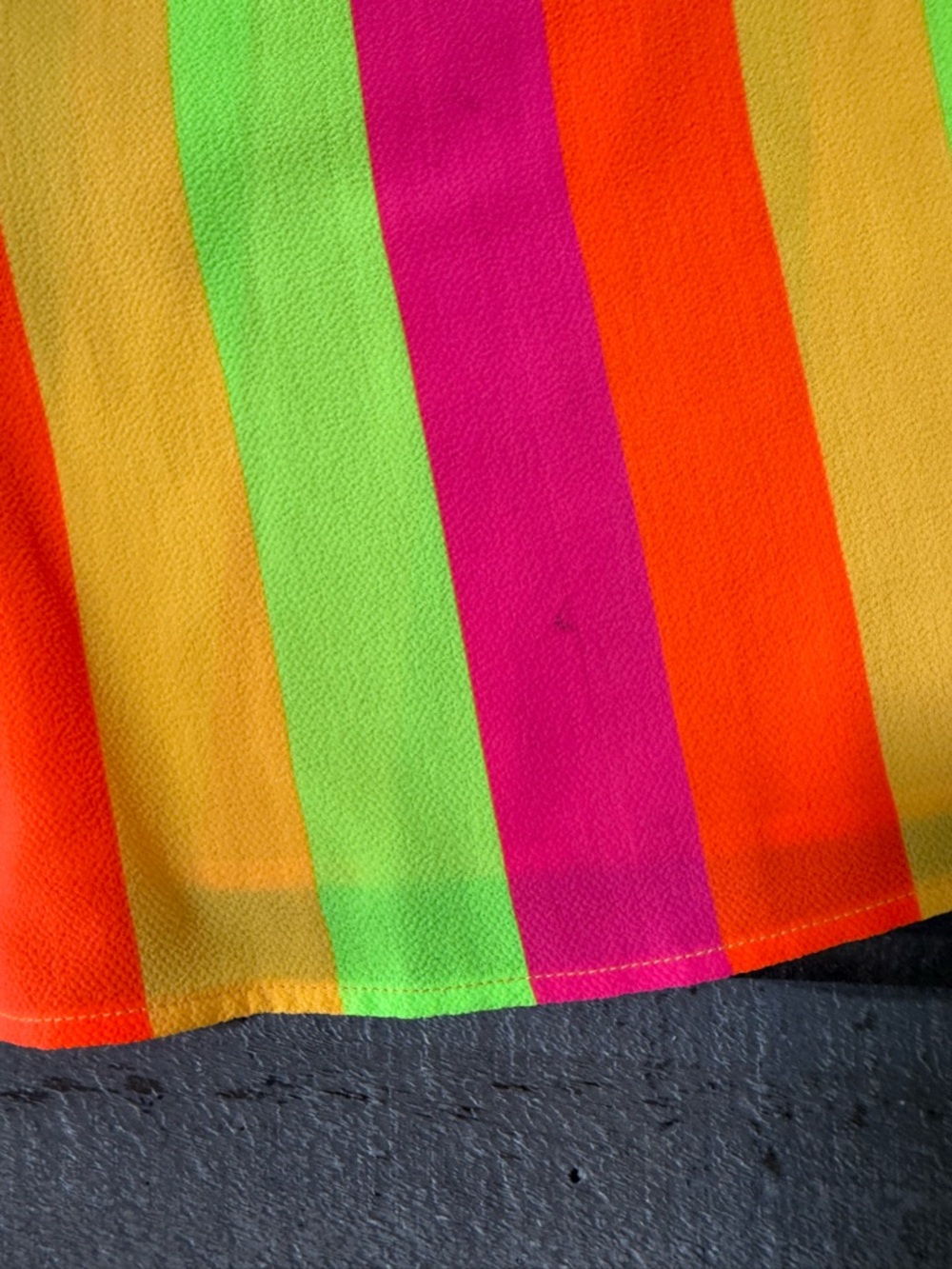 Show Me Your Mumu Neon Stripe Romper Colorful Festival Beach Summer Small - Picture 6 of 8